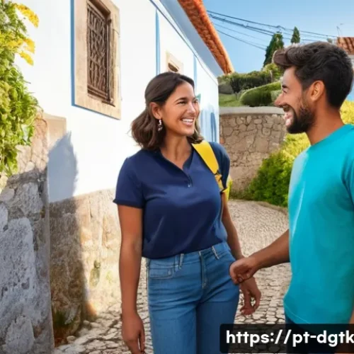 Home 11 로컬 디지털 경제에서의 자원 공유 플랫폼 활용 - **Community Tool Exchange in a Sunny Portuguese Neighborhood:**
"A bright, outdoor scene depicti...