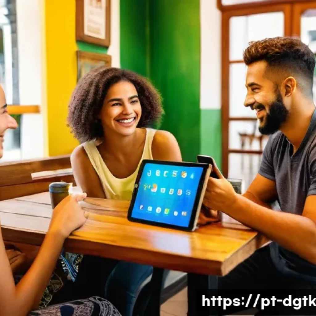 로컬 디지털 경제에서의 고객 만족도 조사 방법 - A vibrant scene of a diverse group of local customers participating in a digital satisfaction survey...