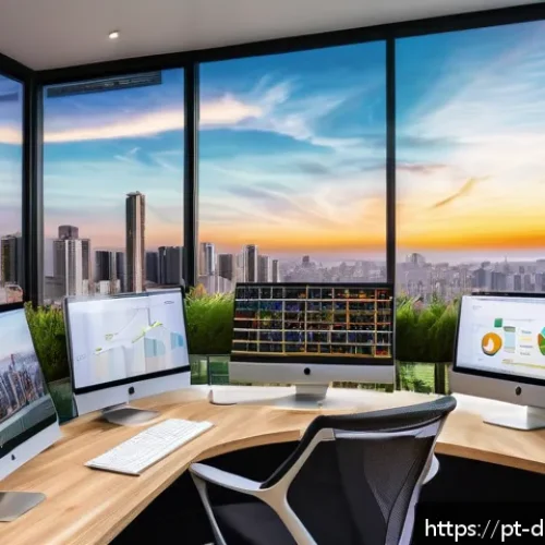 로컬 비즈니스의 디지털 광고 효과 측정 방법 - A vibrant digital marketing workspace featuring a Brazilian small business owner analyzing customer ...